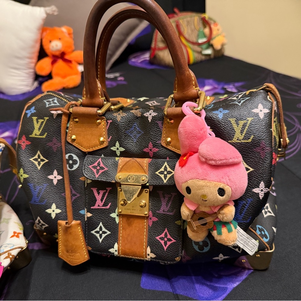 Louis Vuitton Multicolor Monogram Canvas Speedy 30 Handbag - Black & White - Picture 4 of 4